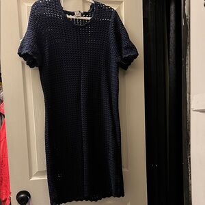 GAP Navy Blue Crocheted Dress with under slip